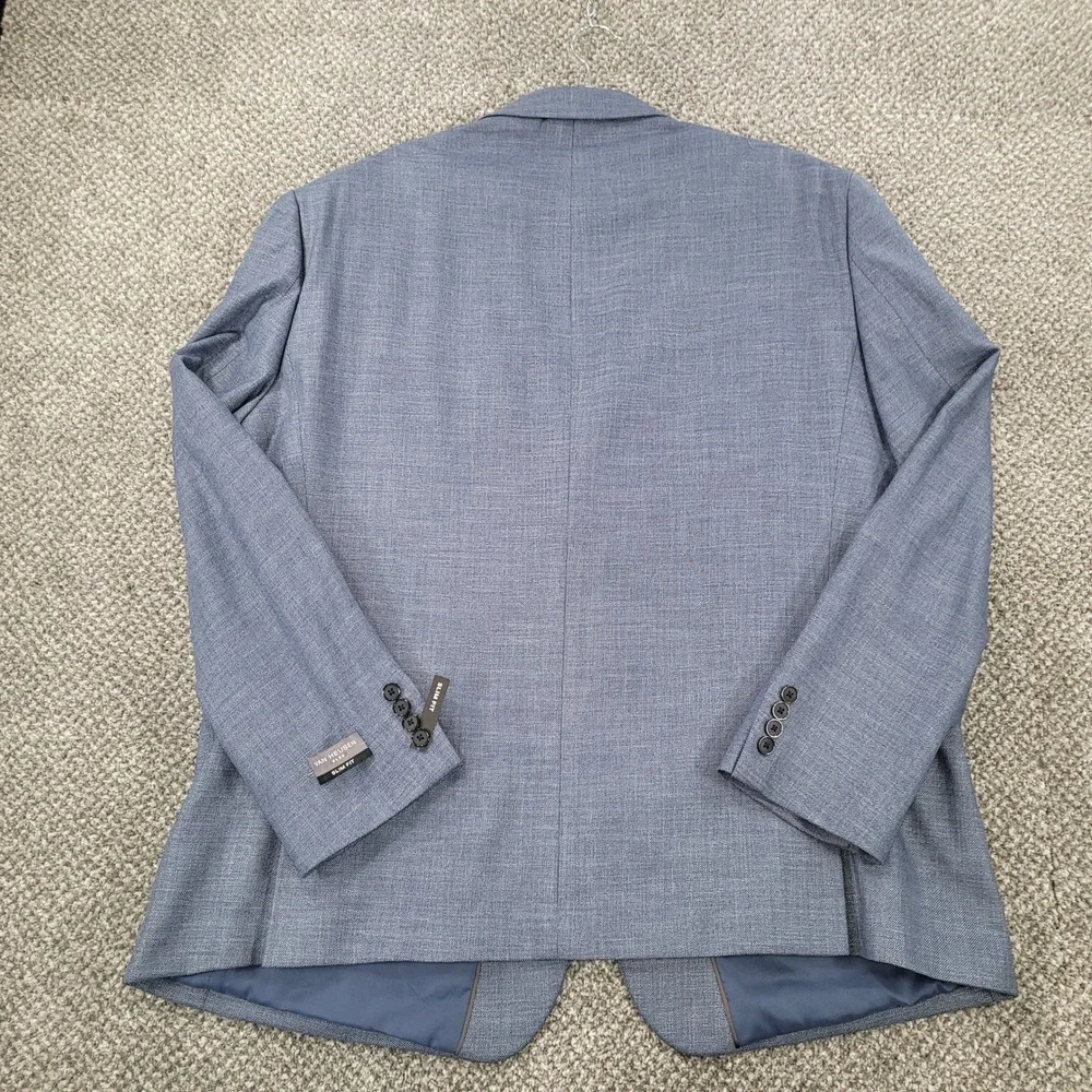 Van Heusen Flex Slim Fit Sport Coat Jacket Mens 50R Blue Textured Blazer New